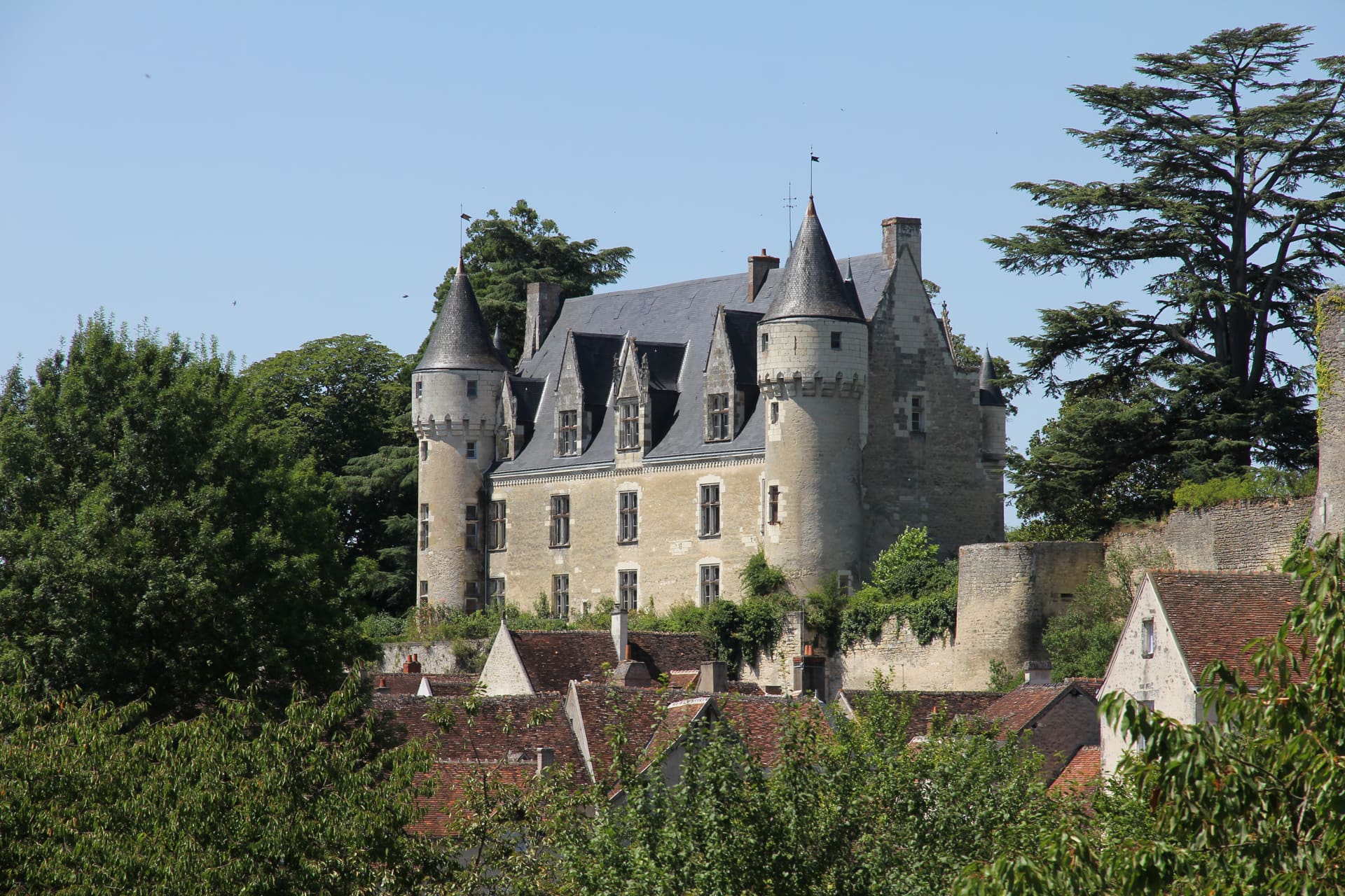 Chateau montresor view village blue sky